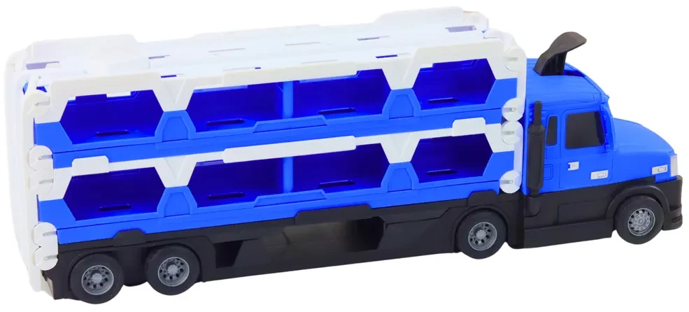 LEAN TOYS Pretekárska dráha Lora Odťahové vozidlo 2v1 - modrá
