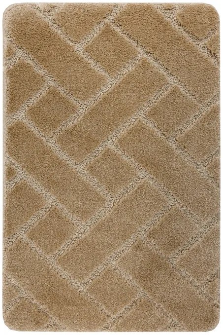 Kúpeľňový koberček Lotus béžový, tehla