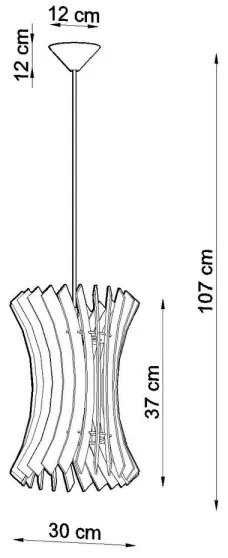 Luster na lanku ORIANA 1xE27/60W/230V