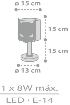 Dalber 61801N - LED Detská lampička DARK HERO 1xG4/4W/230V biela/čierna