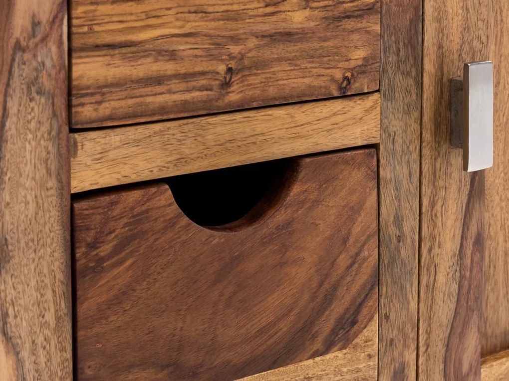 furniture-nabytek.cz - Masivní umyvadlová skříňka Lagos z palisandru, lakovaná, hnědá – 70×30×63 cm