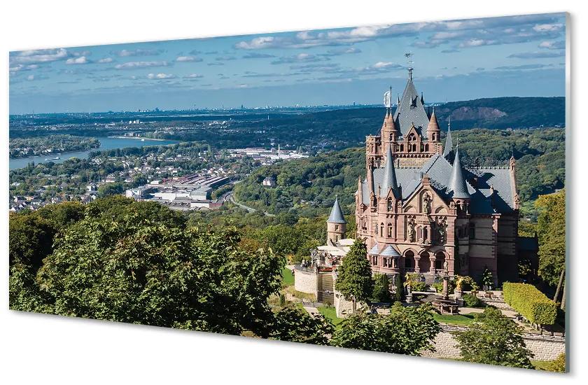 Nástenný panel  Nemecko Panorama mestského hradu 100x50 cm