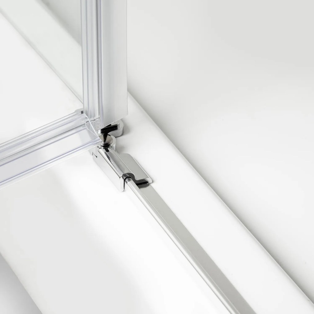 Novoterm Obdĺžnikový sprchový kút NV-Long 100x90 chróm/transparent - bez vaničky