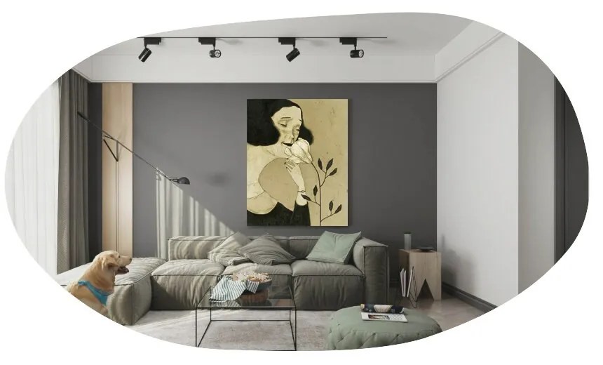 Zrkadlo Vanomi Black 52 x 89 cm