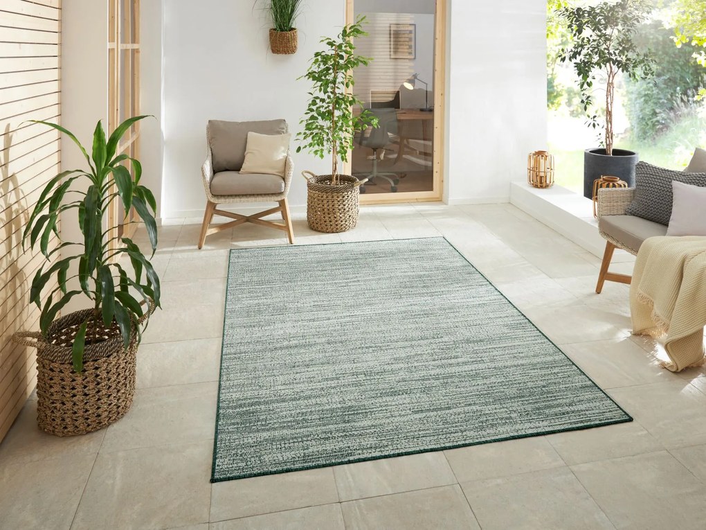 Kusový koberec Gemini 105547 Green z kolekcie Elle – na von aj na doma, 80x150, zelená, chodba / predsieň, ELLE Decoration
