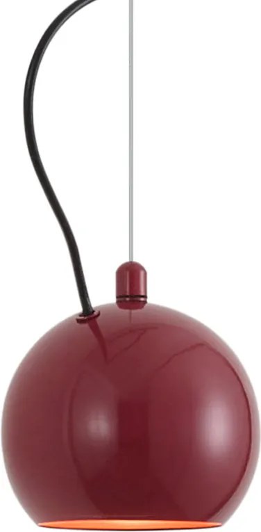 Dizajnová závesná lampa červená pre 1-fázový koľajnicový systém - Slimline Sara