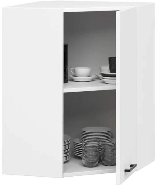 Rohová horná kuchynská skrinka OLIWIA W60/60 V 720 biela