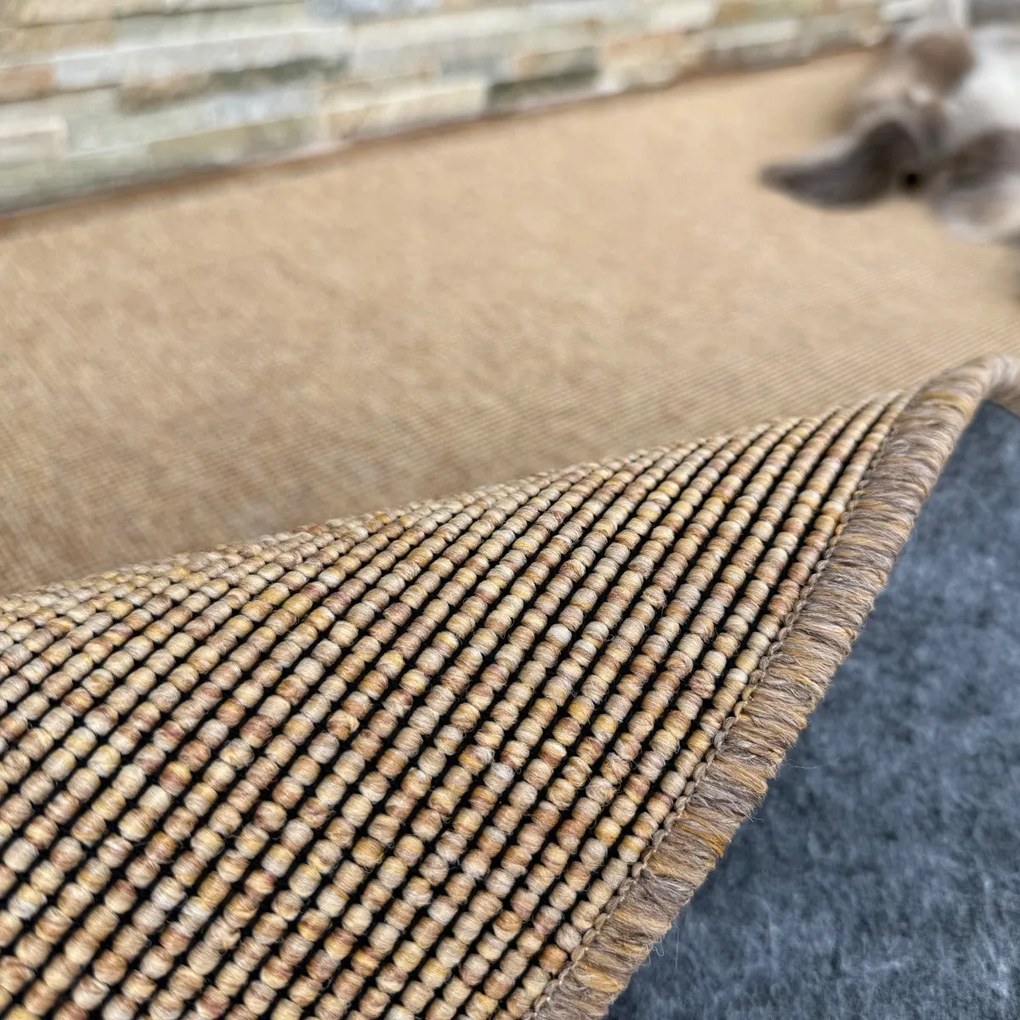Vopi, Koberec behúň na mieru Nature NEW prírodný, šíre 200 cm, oranžová, kuchyňa