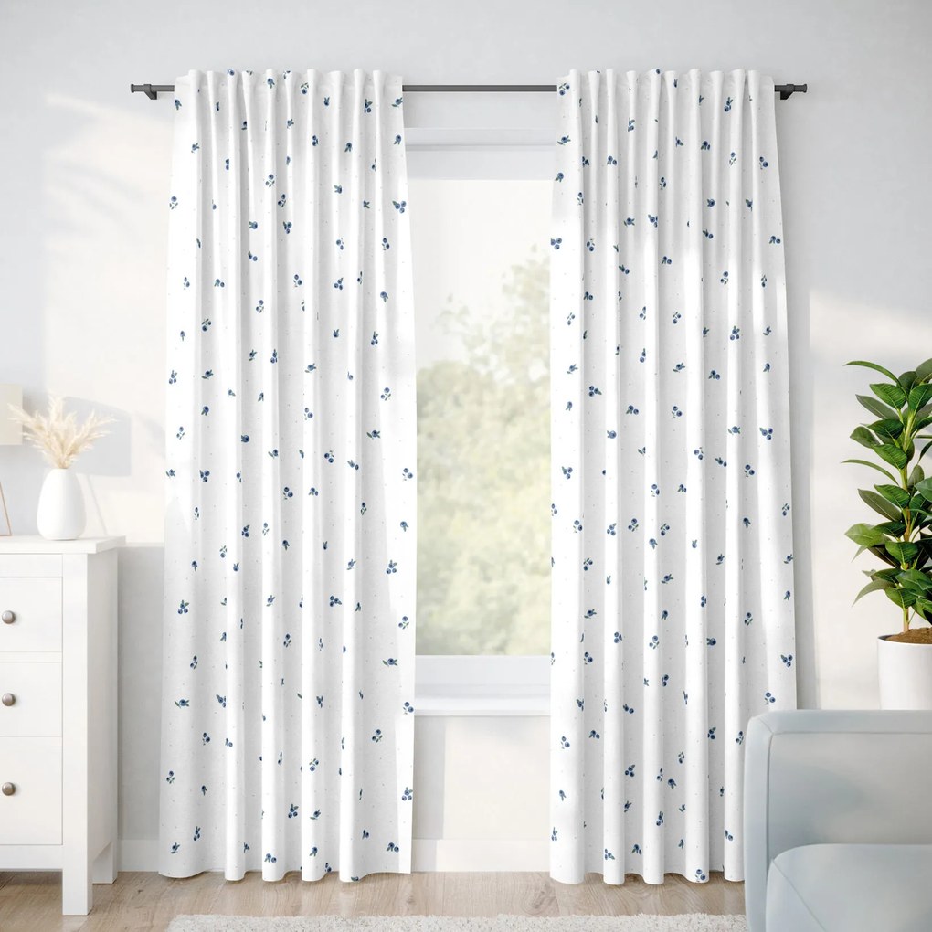 Goldea bavlnený záves - čučoriedky 180x150 cm