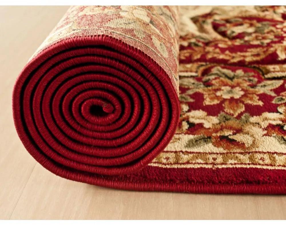 **Kusový koberec klasický vzor bordó 150x295cm