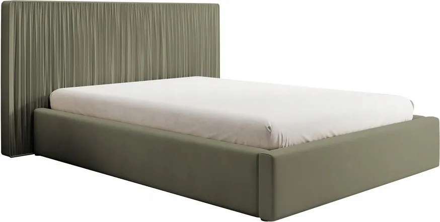 Manželská posteľ 160cm Thala 160 (rošt úl. priestor) (zelená/čierna)