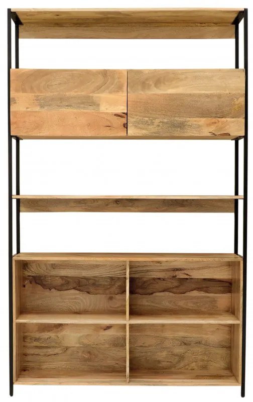 Knižnica Gita 130x213x35 indický masív mango Mango natural