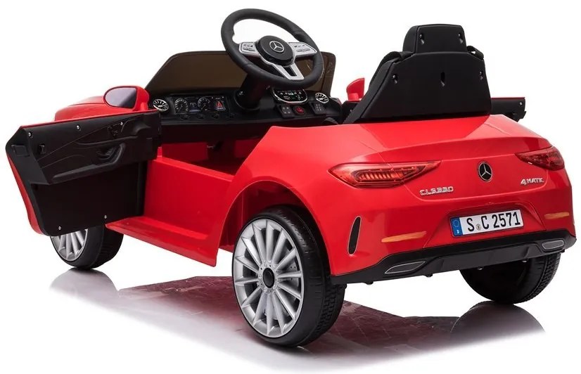 LEAN TOYS ELEKTRICKÉ AUTÍČKO - Mercedes CLS 350 - nelakované - červené  - 2x45W MOTOR - 1x12V4,5Ah BATÉRIA - 2022