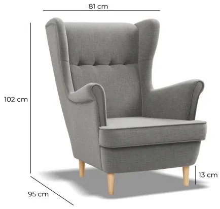 Kreslo VELO tmavosivé