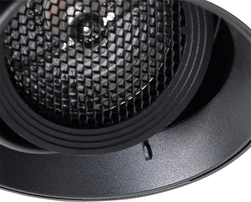 Moderné zapustené bodové svetlo čierne GU10 AR70 okrúhle bez rámu - Oneon Honey