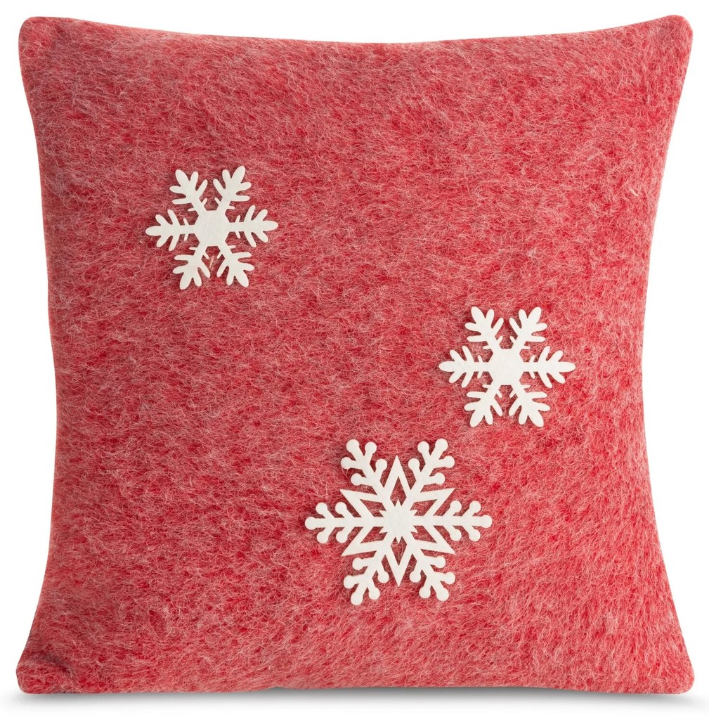 VIANOČNÁ DEKORAČNÁ OBLIEČKA NA VANKÚŠ SNOWFLAKE4 40X40 CM VZOROVANÁ