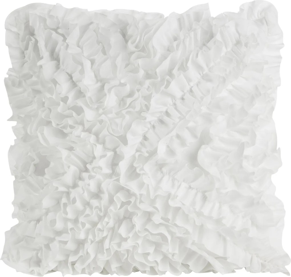 DEKORAČNÁ OBLIEČKA NA VANKÚŠ MIRENA 45X45 CM BIELA