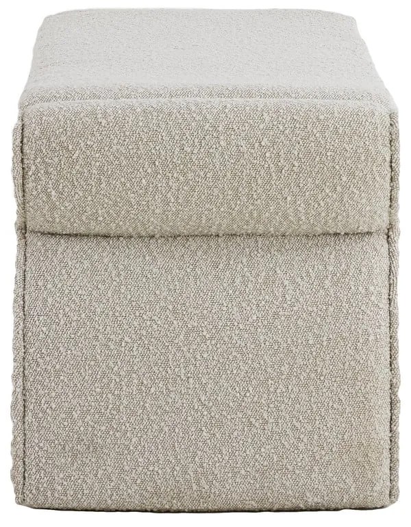 Krémová lavica z textílie buklé Nafya – Light &amp; Living