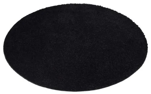 Koberec City Shaggy 500 čierny kruh