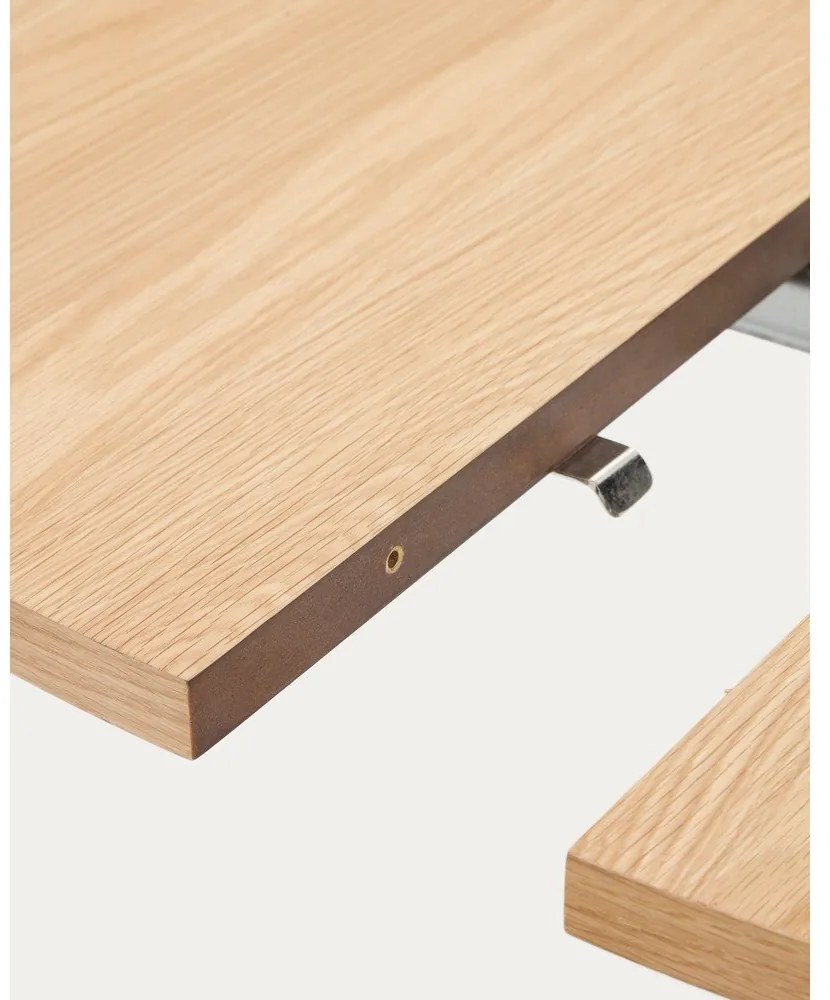 Rozkladací jedálenský stôl s doskou v dubovom dekore v prírodnej farbe 90x120 cm Montuiri – Kave Home