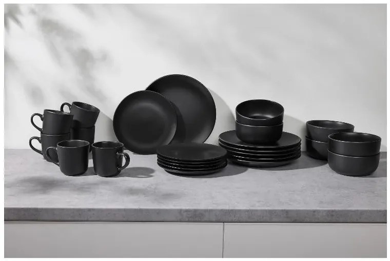 Silvercrest®  Súprava kuchynského riadu, 24-dielna (čierna)  (100395229)