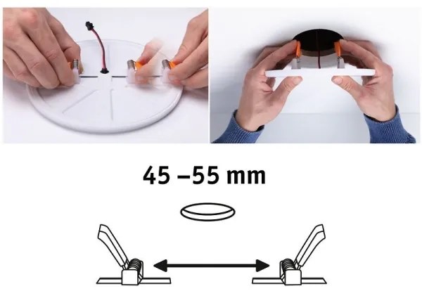 Paulmann 92393 - LED/4,5W IP44 Kúpeľňové podhľadové svietidlo VARIFIT 230V