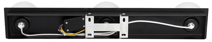 Moderná nástenná lampa čierna 48 cm IP44 3-svetlá - Cederic