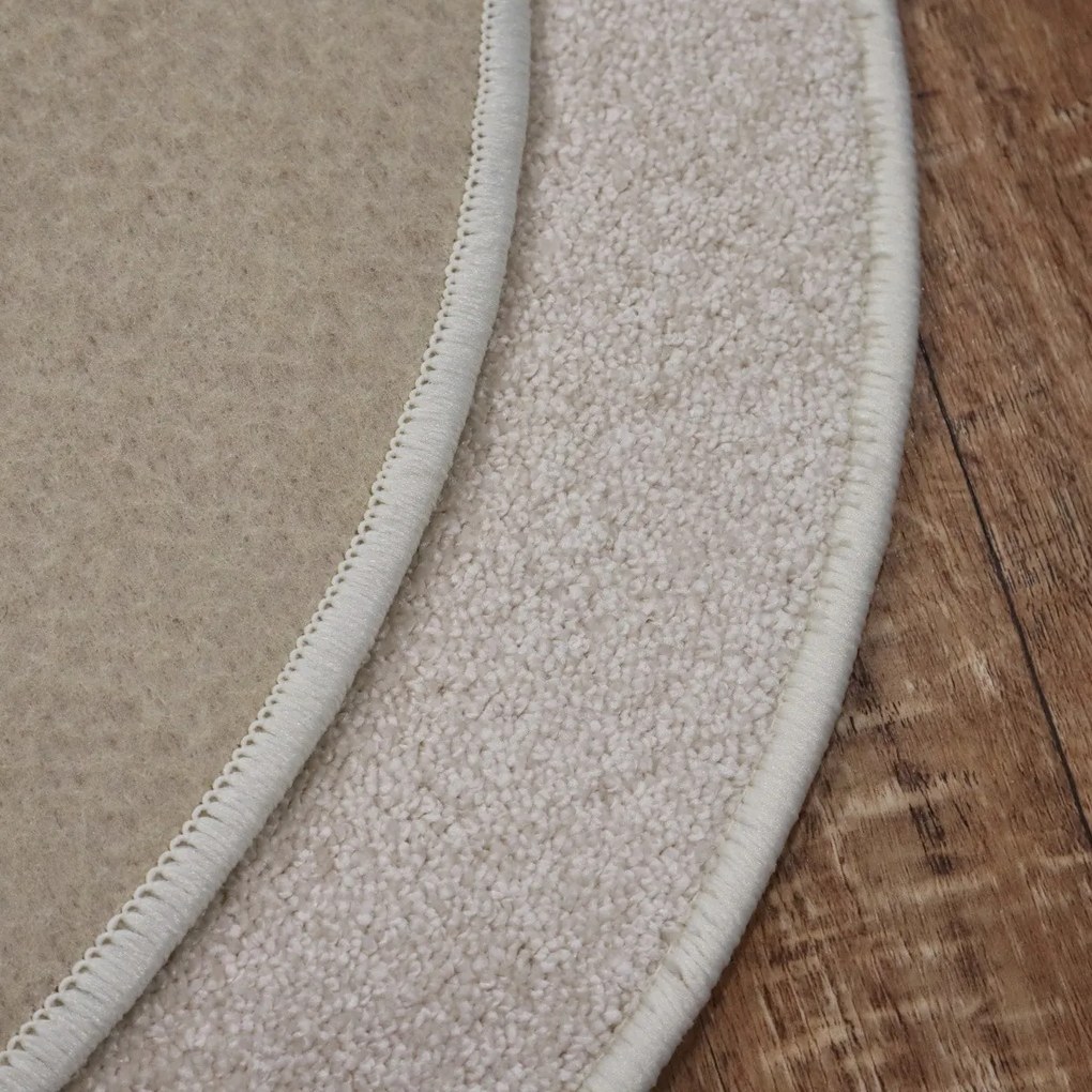 AladinWorld Expres, Kusový koberec Velur Ultra biely kruh, 200x200 (priemer) kruh, biela, obývacia izba