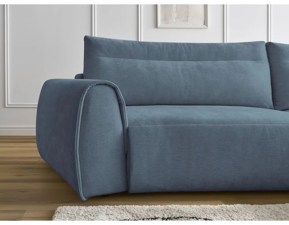 Modrá rohová pohovka Aden – Bobochic Paris