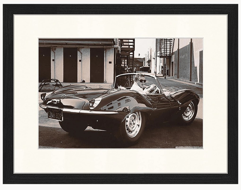 Fotografia v ráme Steve McQueen in His Jaguar