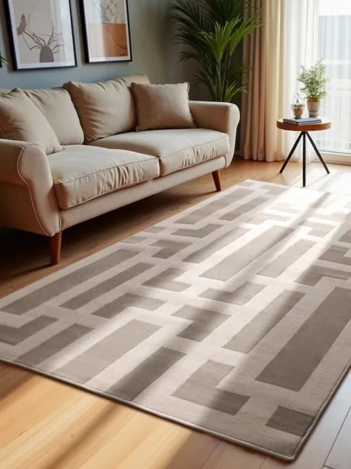 Koberec Elle Decoration Perles Onyx krémový / sivý