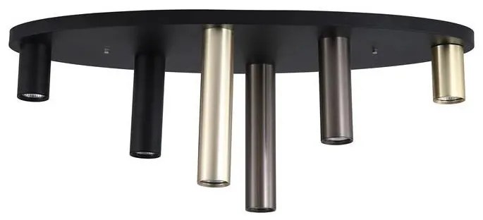 Searchlight 50571-6BK - Stropné svietidlo TUBES 6xGU10/10W/230V 80x30 cm