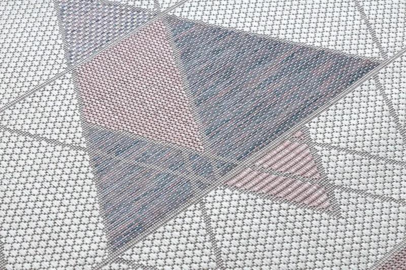 Dywany Łuszczów Kusový koberec Sion Sisal Triangles B3006A ecru/pink – na von aj na doma - 160x220 cm