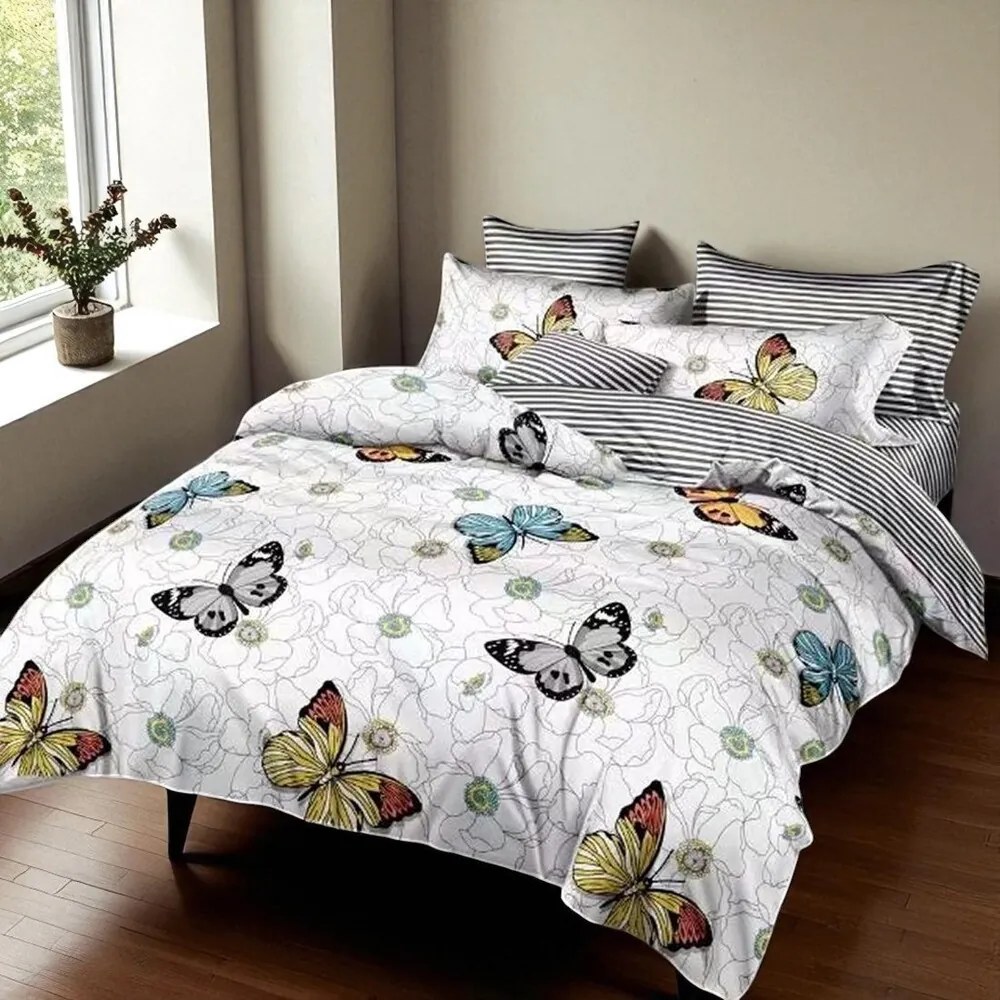 Obliečky OPRAH HAPPY BUTTERFLIES 7-dielna sada 140x200 cm
