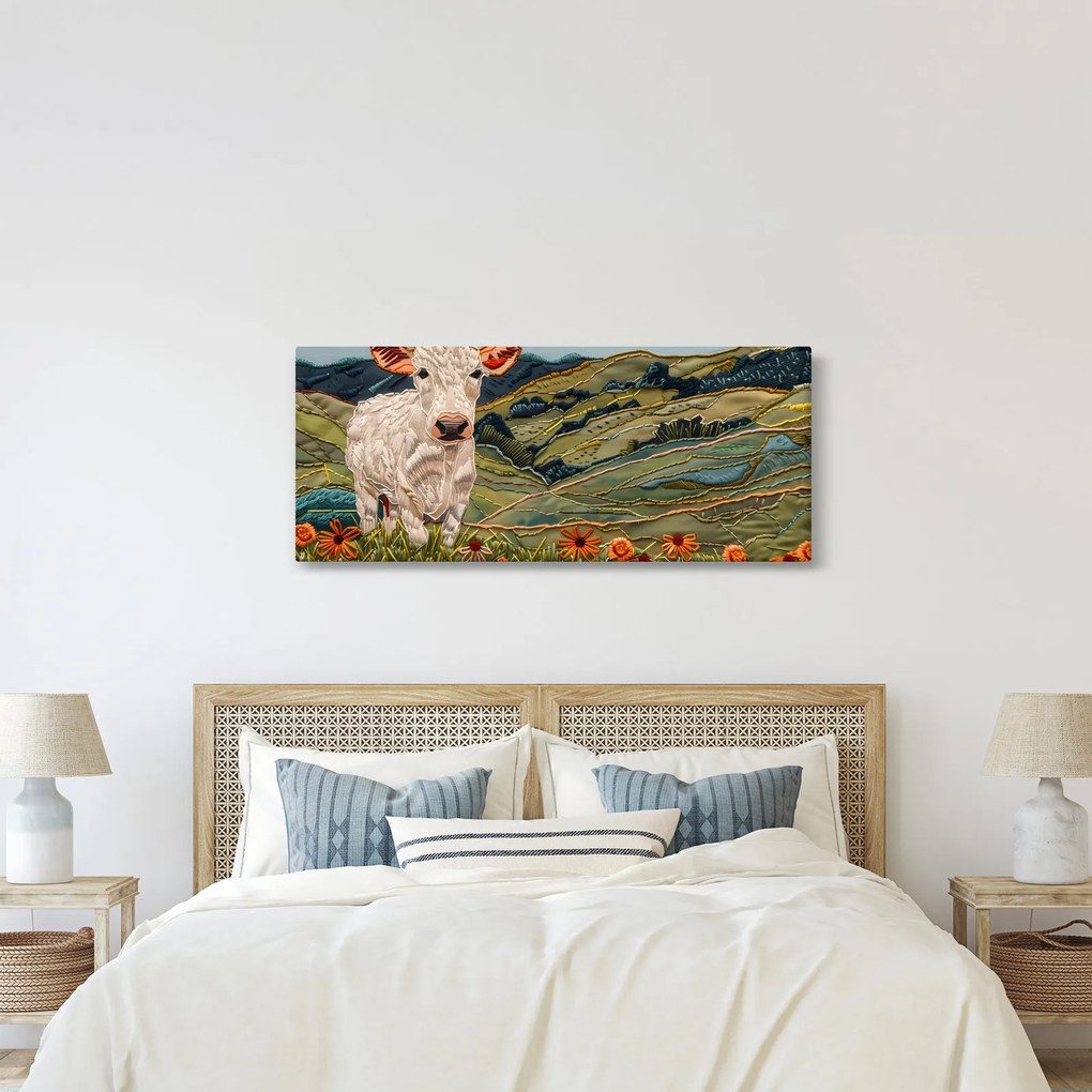 Obraz - Imitácia pleteného motívu (120x50 cm)