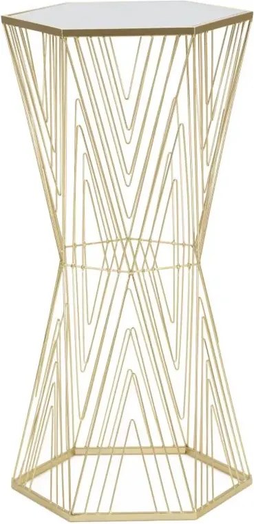 Odkladací stolík Lines 40 cm zlatý