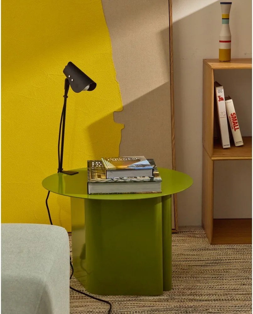 Čierna kovová stolová lampa s klipom (výška 51 cm) Jula – Kave Home