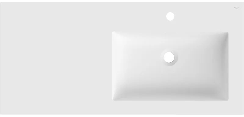 Mexen Otis, umývadlo na zapustenie 101 x 46,5 cm, pravé, biele matné - 25181001P