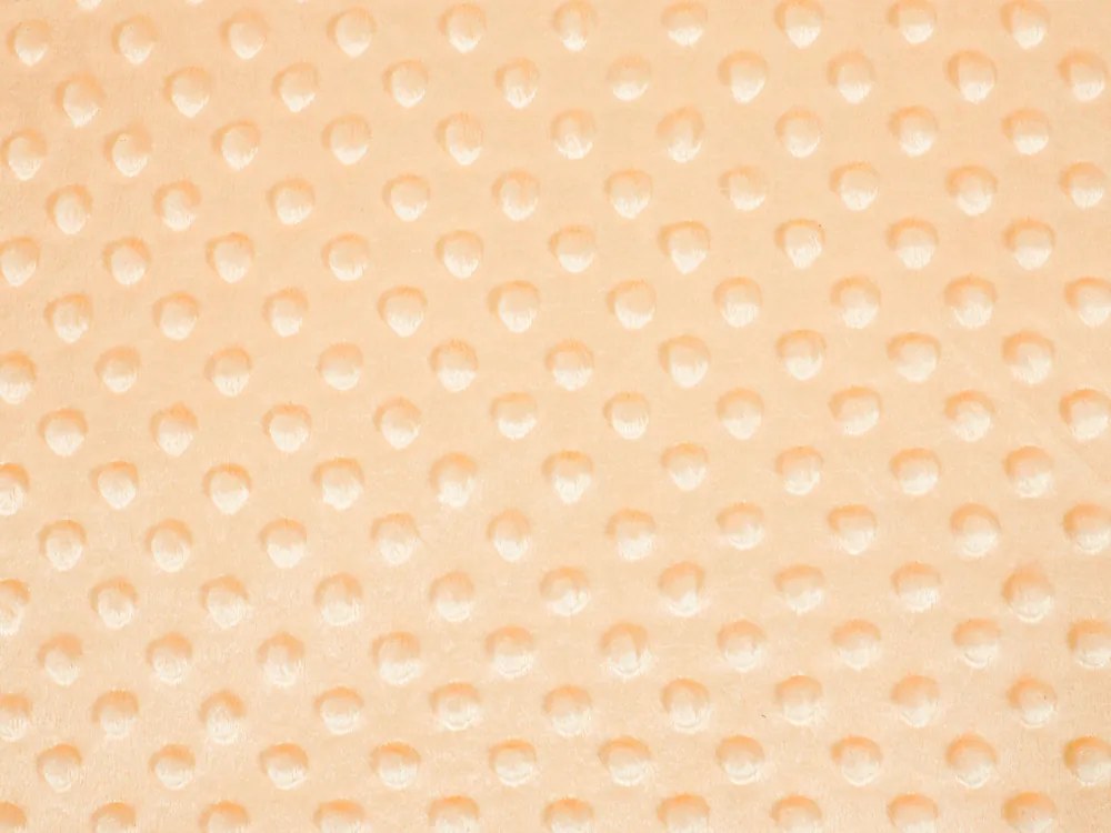 Biante Hrejivé posteľné obliečky Minky 3D bodky MKP-006 Svetlo marhuľové Predĺžené 140x220 a 70x90 cm