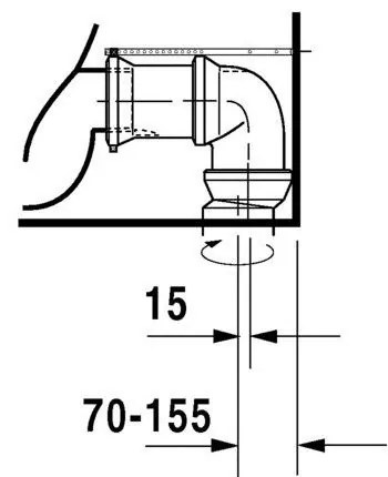 DURAVIT Starck 3 WC misa kombi s Vario odpadom, 370 mm x 395 mm x 655 mm, 0128090000