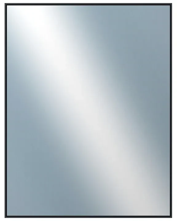 DANTIK - Zrkadlo v rámu, rozmer s rámom 70x90 cm z lišty Hliník čierna (7002021)