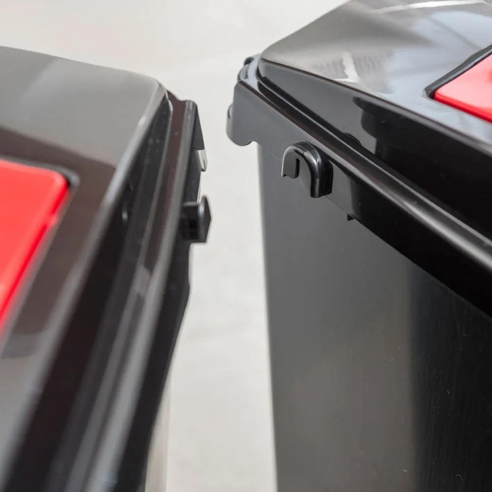 Modro-čierny poklop na odpadkový kôš - Addis