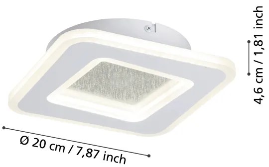 Eglo 901233 - LED Nástenné svietidlo MACCHIONI LED/12W/230V 4000K biela