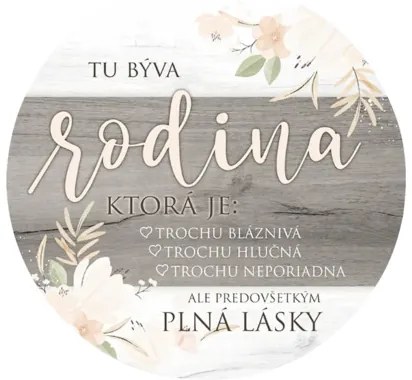 Ceduľka drevená kruh NEJ 25x9x25 cm