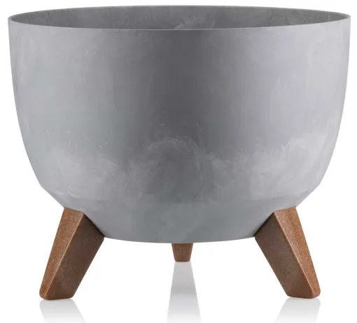 Sada 2 kvetináčov Rosa Linea sivý betón