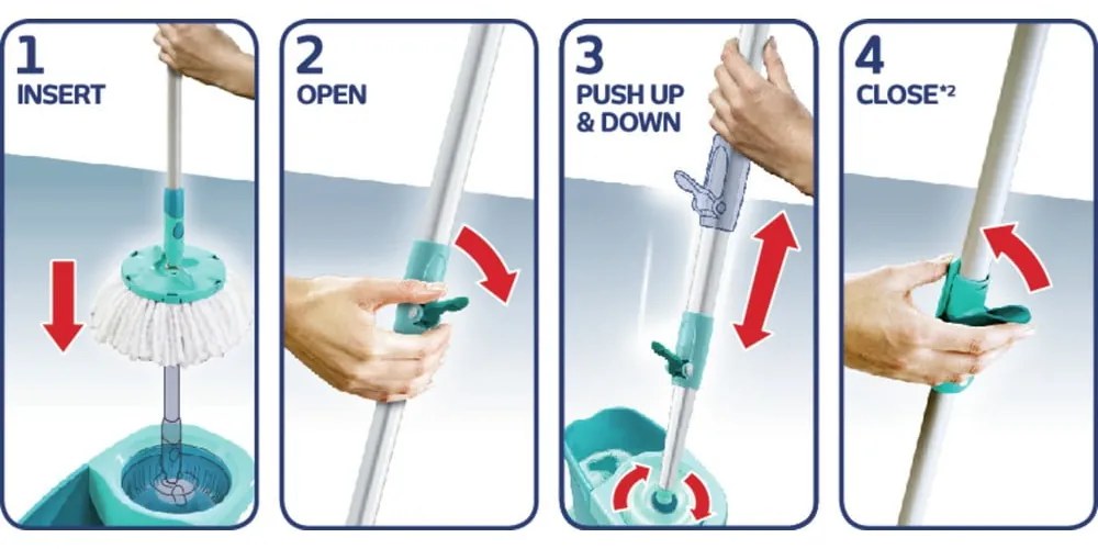 Rotačný mop s vedierkom a čističom na podlahy Rotation Disc Ergo - LEIFHEIT