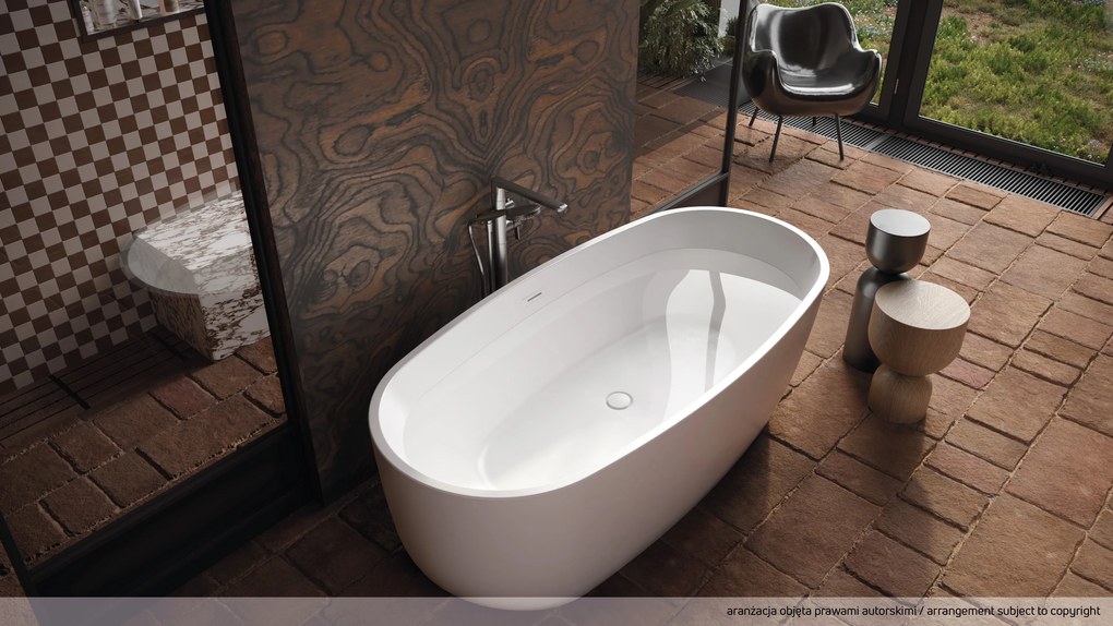 Deante Voľne stojaca vaňa Alpinia 150x73,5 cm akrylát - KDU 015W