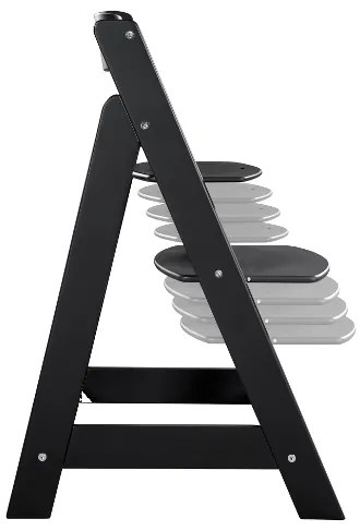 roba Detská drevená vysoká jedálenská stolička Sit Up (čierna/flex)  (100306933)