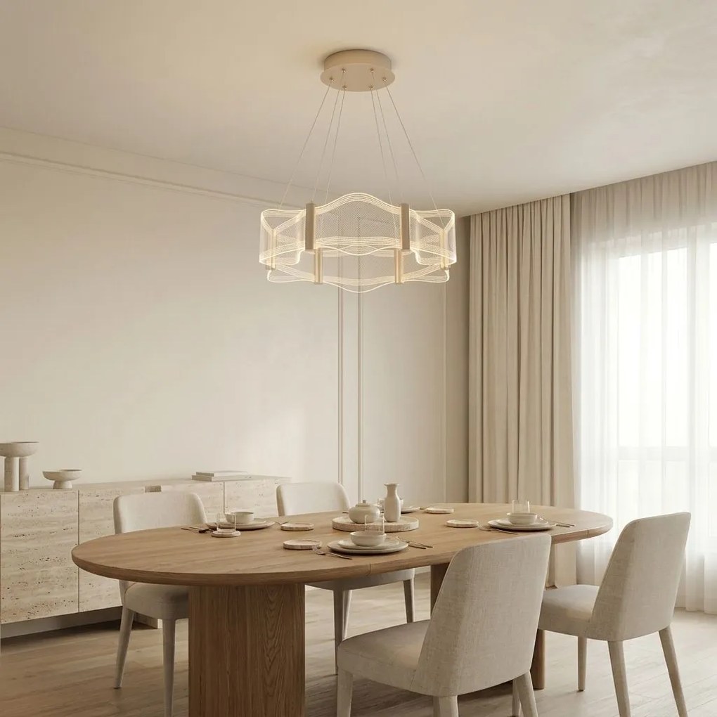 Toolight Rea, ZÁVESNÁ STROPNÁ LAMPA G151-CP GOLD, OSW-04707