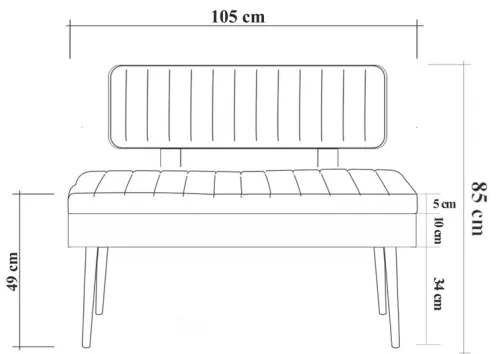 Prešívaná lavica VINA 85x105 cm zelená/borovica atlantic